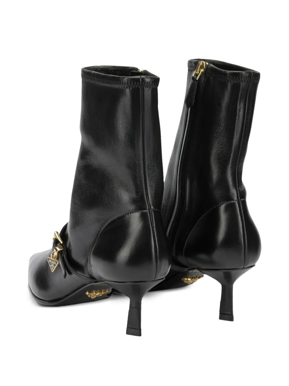 Prada Stretch nappaleren laarzen Zwart