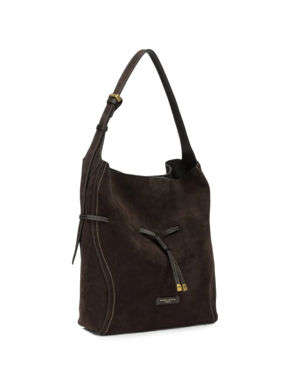 GIANNI CHIARINI large Sienna suede tote bag Bruin