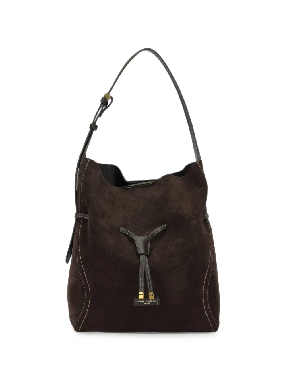 GIANNI CHIARINI large Sienna suede tote bag Bruin