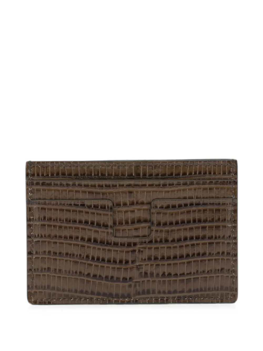 TOM FORD Pasjeshouder met krokodillenprint Bruin