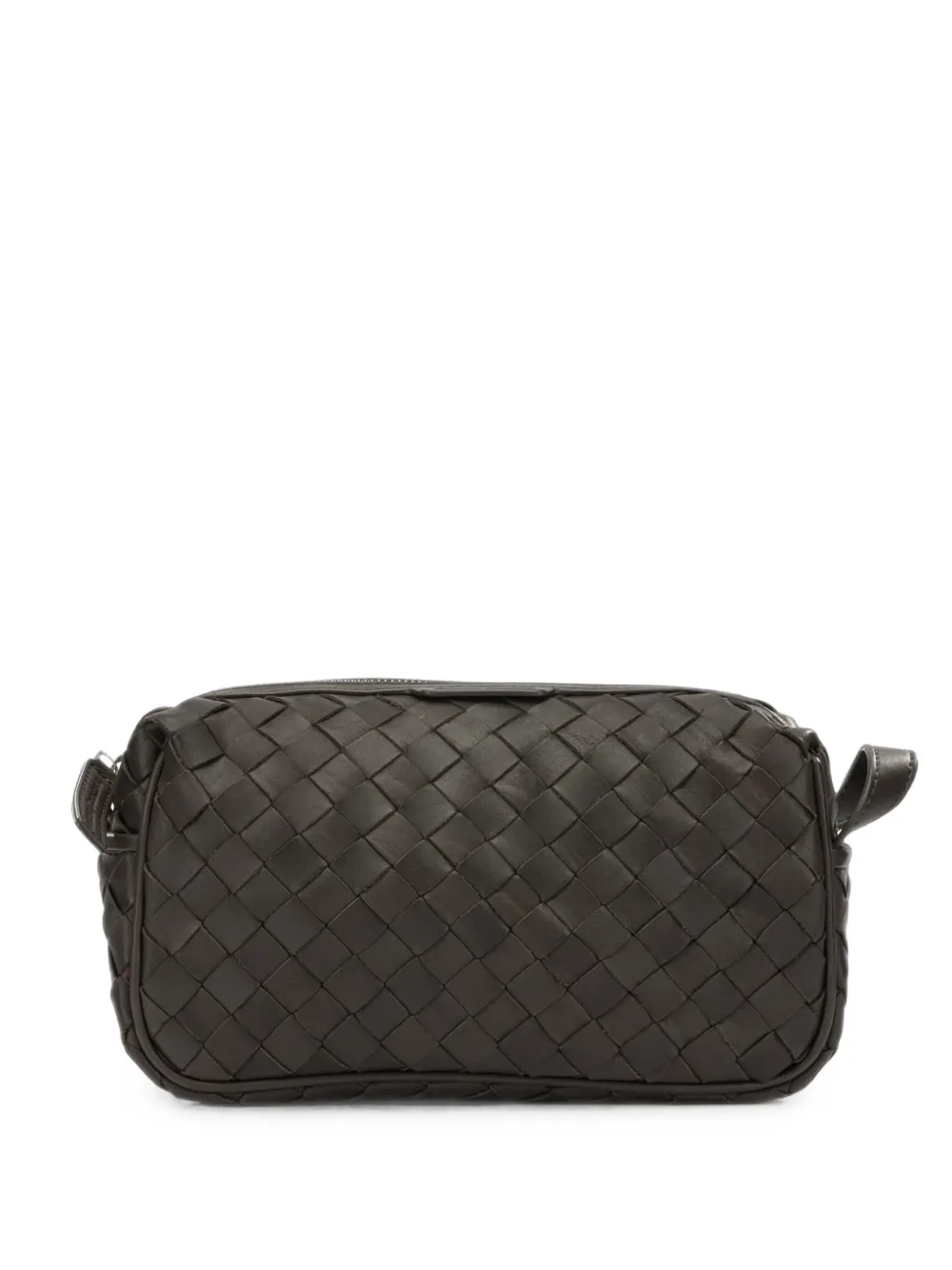 Officine Creative Armor 014 woven leather pouch - Braun