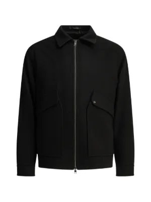 Helmut Lang Layered Silk Bomber Jacket | Black | FARFETCH