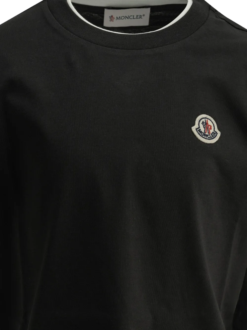 Moncler Enfant logo-patch T-shirt Zwart