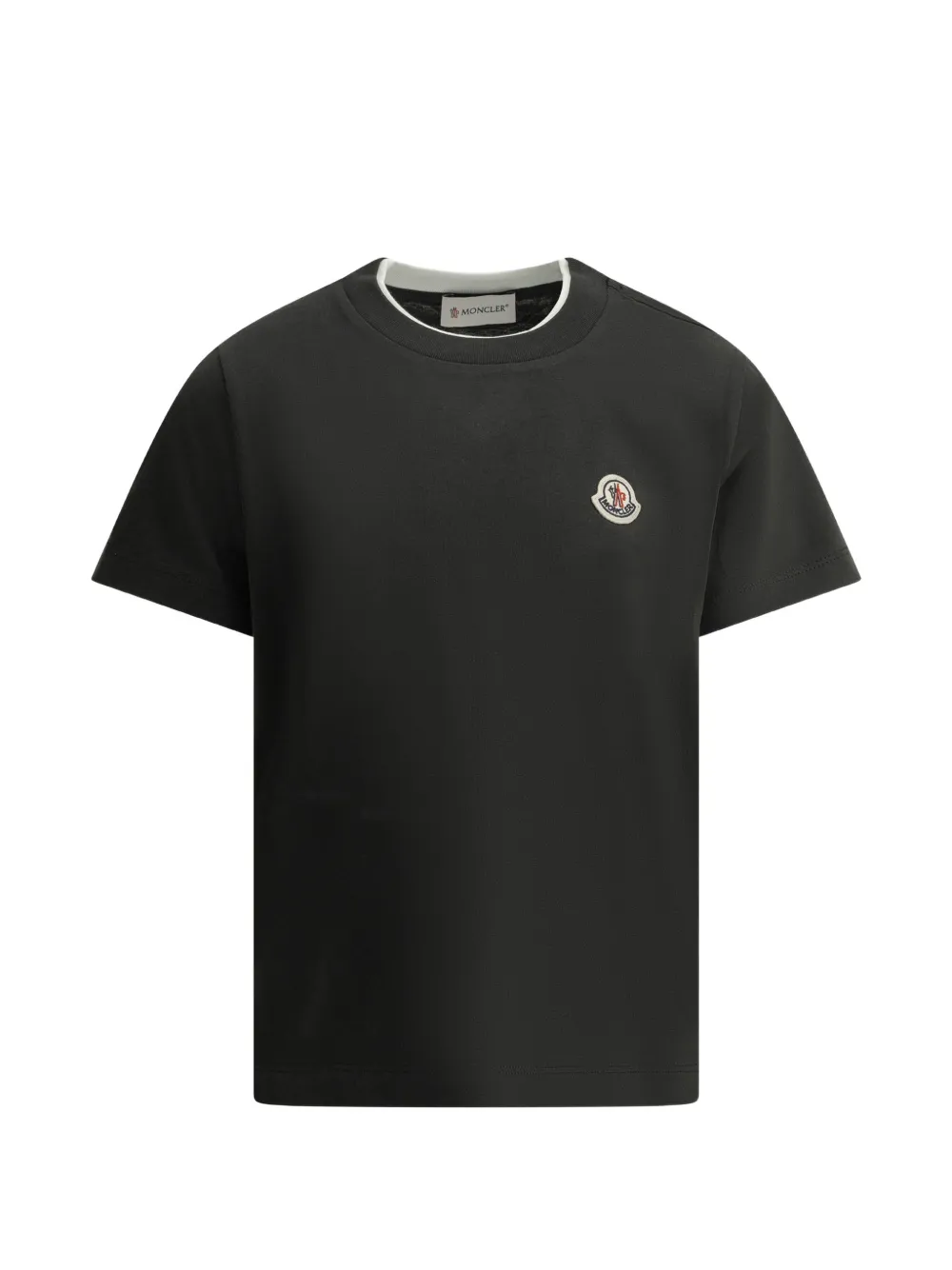Moncler Enfant logo-patch T-shirt Zwart