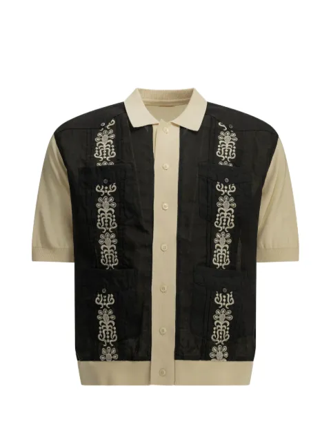 KAPITAL embroidered panelled shirt