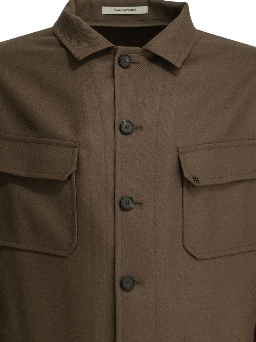 Tagliatore Tempest button-up shirt jacket Bruin