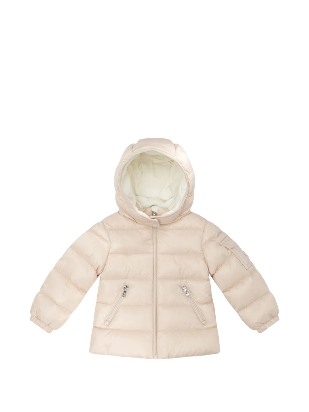 Moncler Enfant Donsjack met capuchon Beige