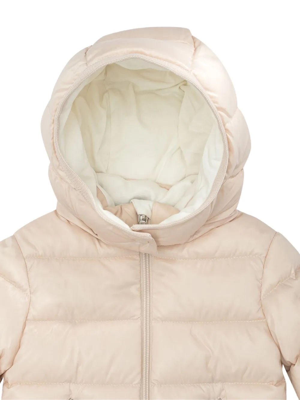 Moncler Enfant Donsjack met capuchon Beige