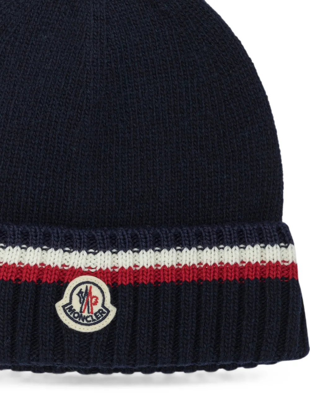 Moncler Enfant Gestreepte muts Blauw