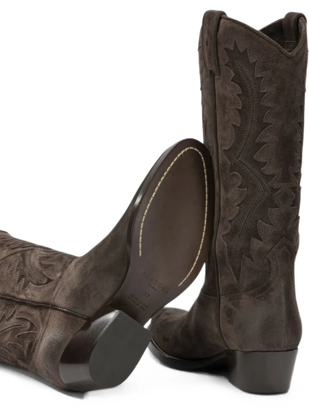 Sartore SR4211 embroidered suede boots Bruin