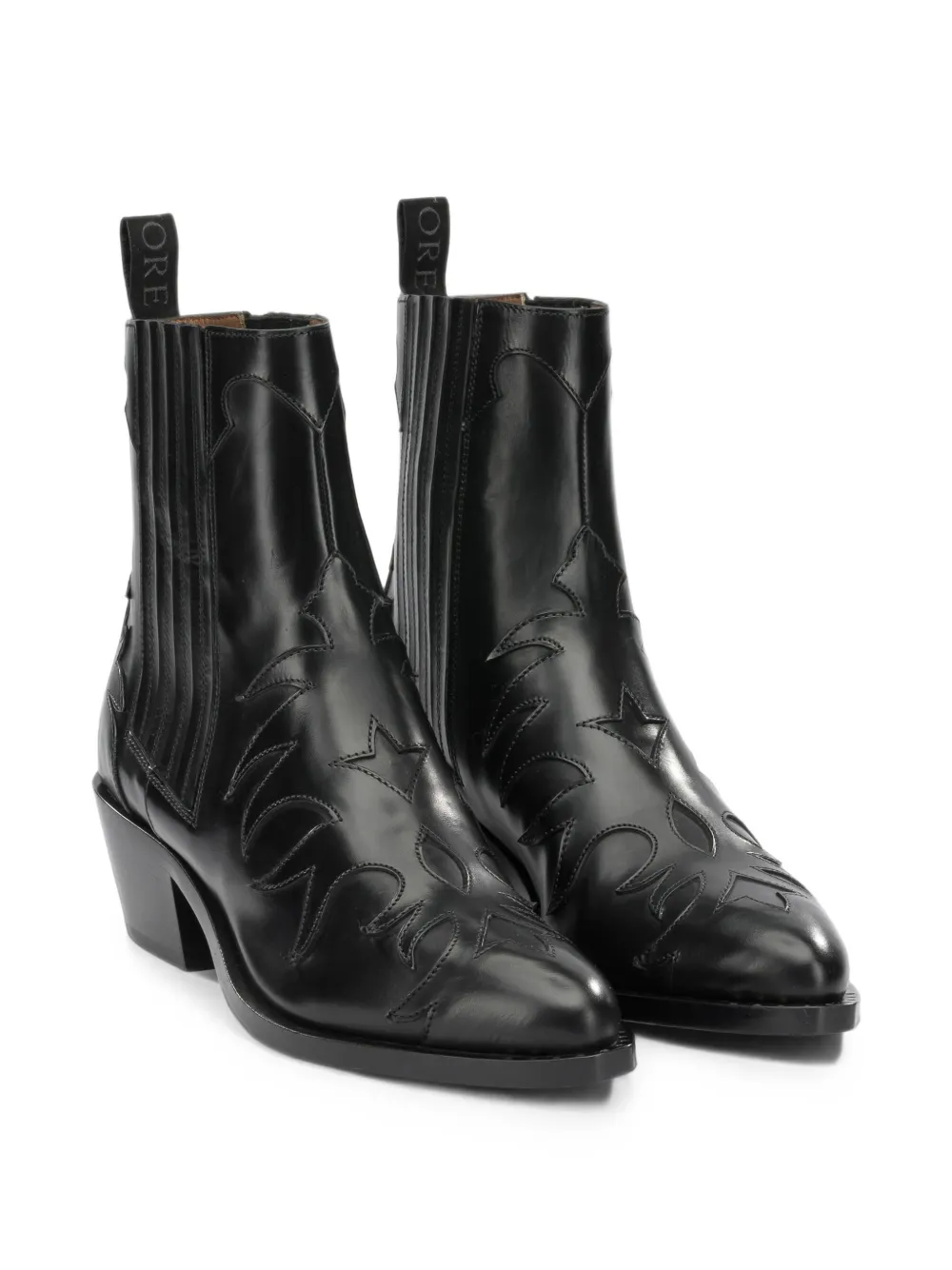 Sartore Parma Western-style panelled boots Zwart