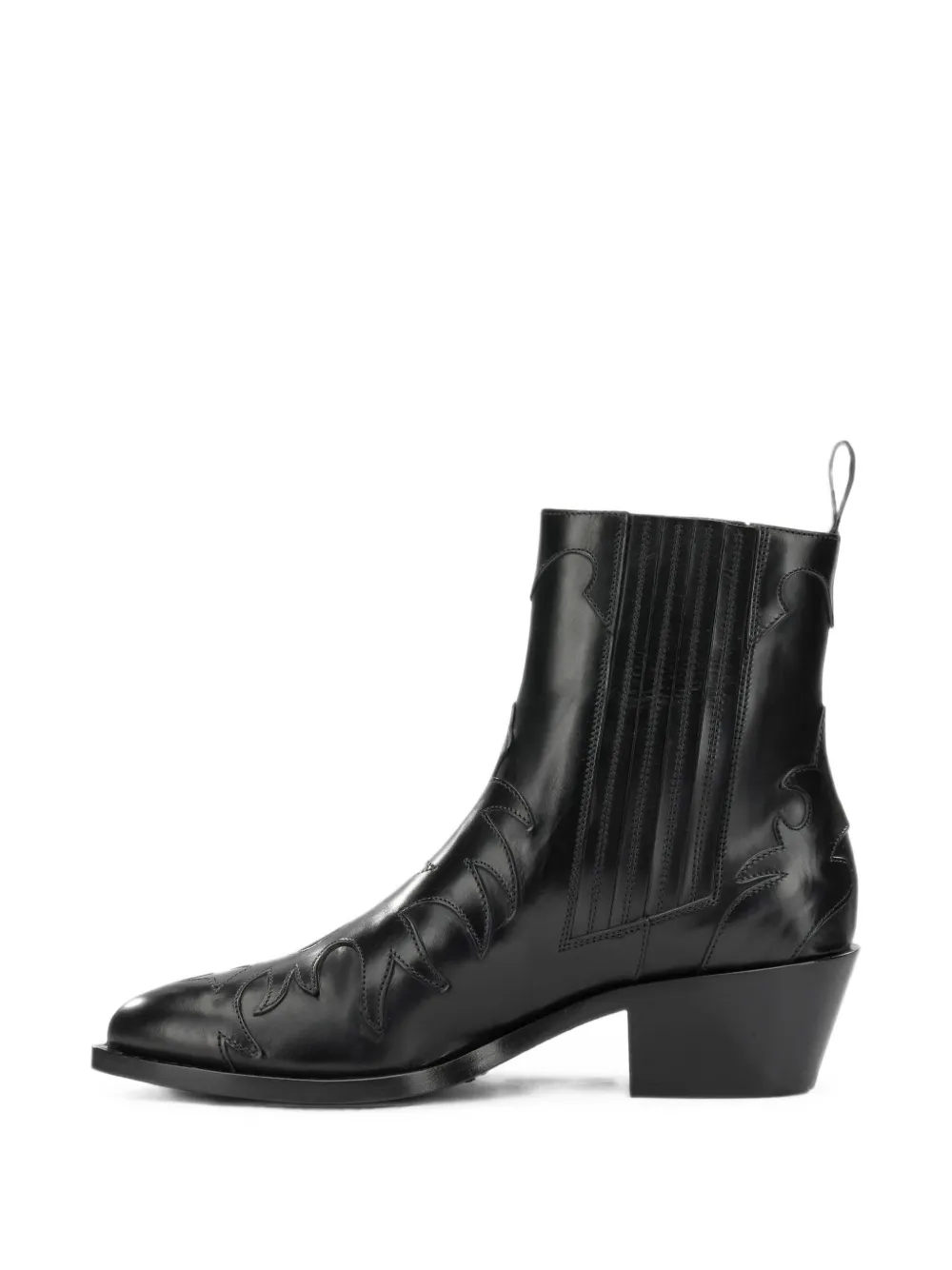 Sartore Parma Western-style panelled boots Zwart