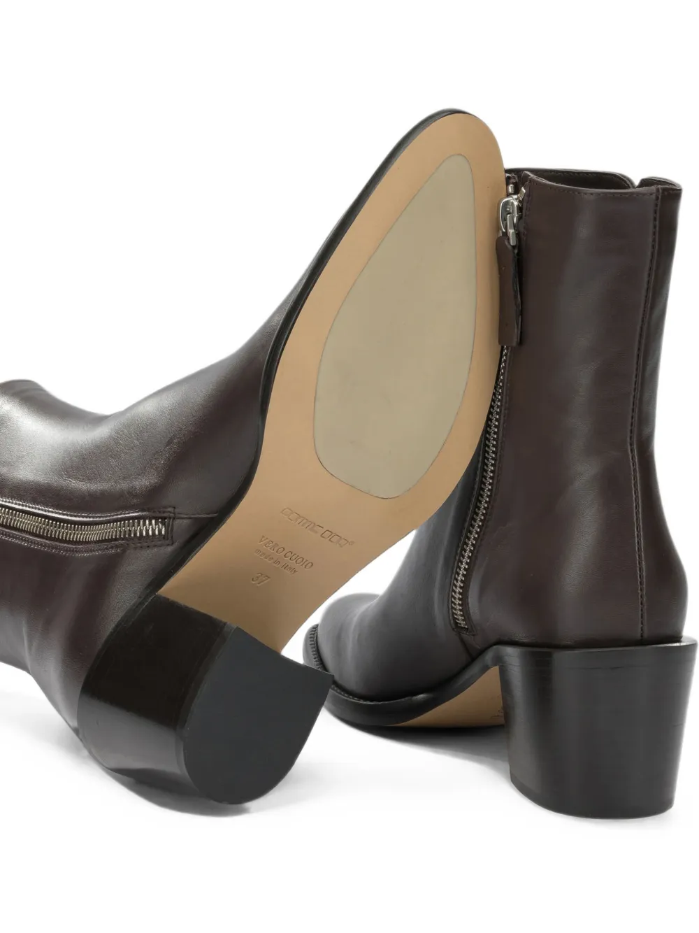 Pomme D´Or side-zip leather ankle boots Bruin