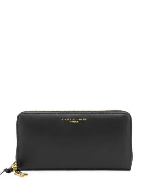 GIANNI CHIARINI logo-print leather wallet