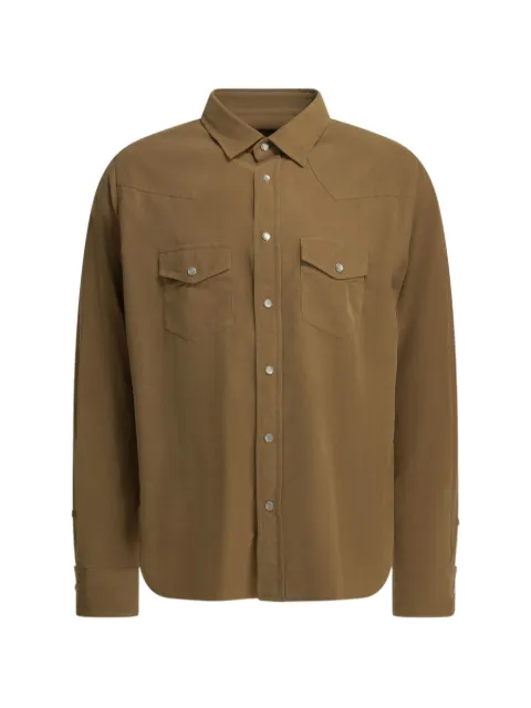 TOM FORD western-yoke corduroy shirt