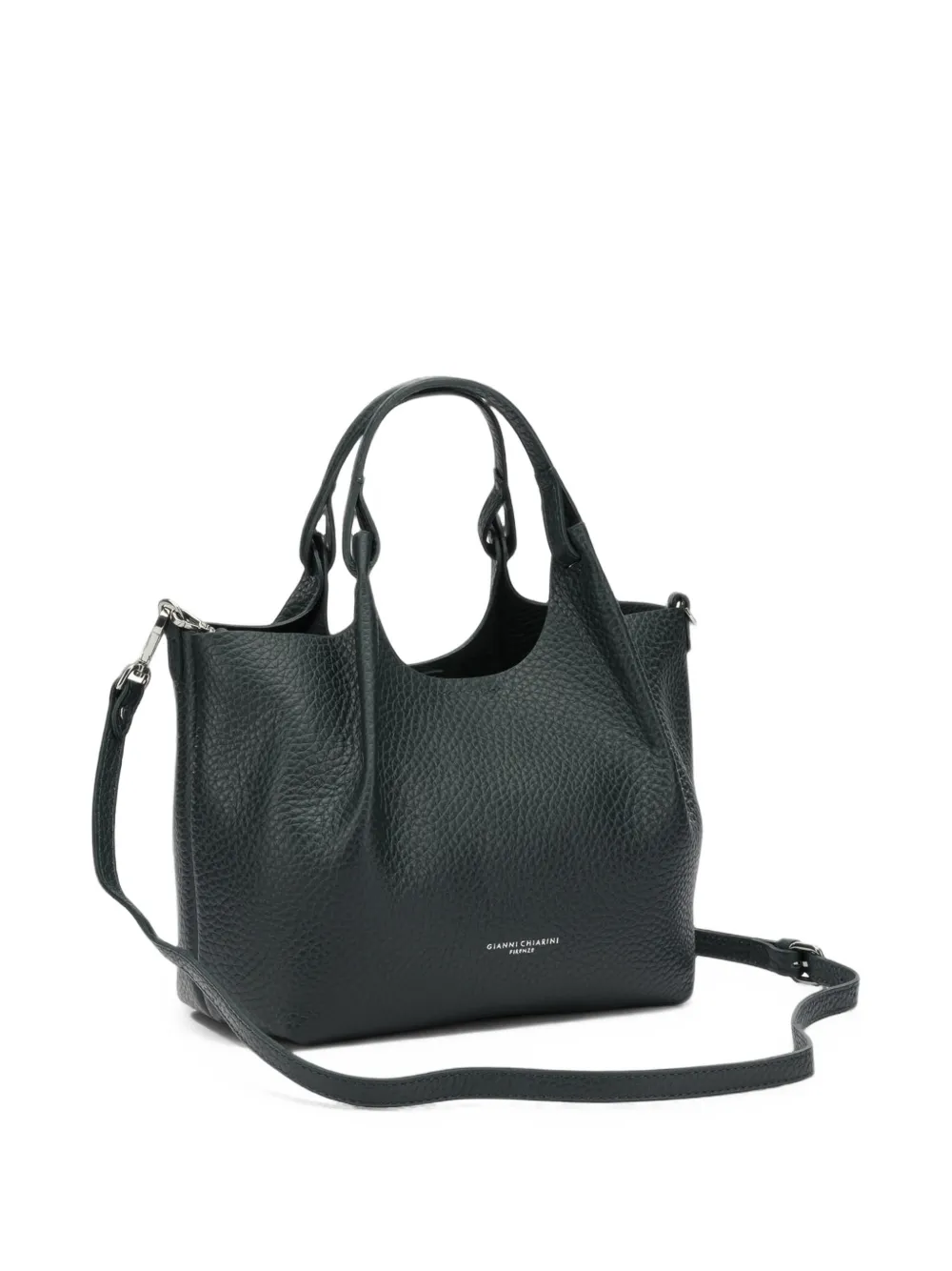 GIANNI CHIARINI Grote Dua leren shopper van bewerkt leer Groen