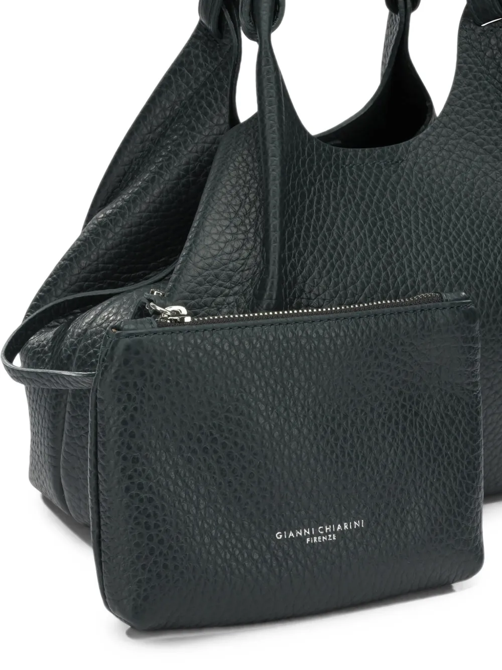 GIANNI CHIARINI Grote Dua leren shopper van bewerkt leer Groen
