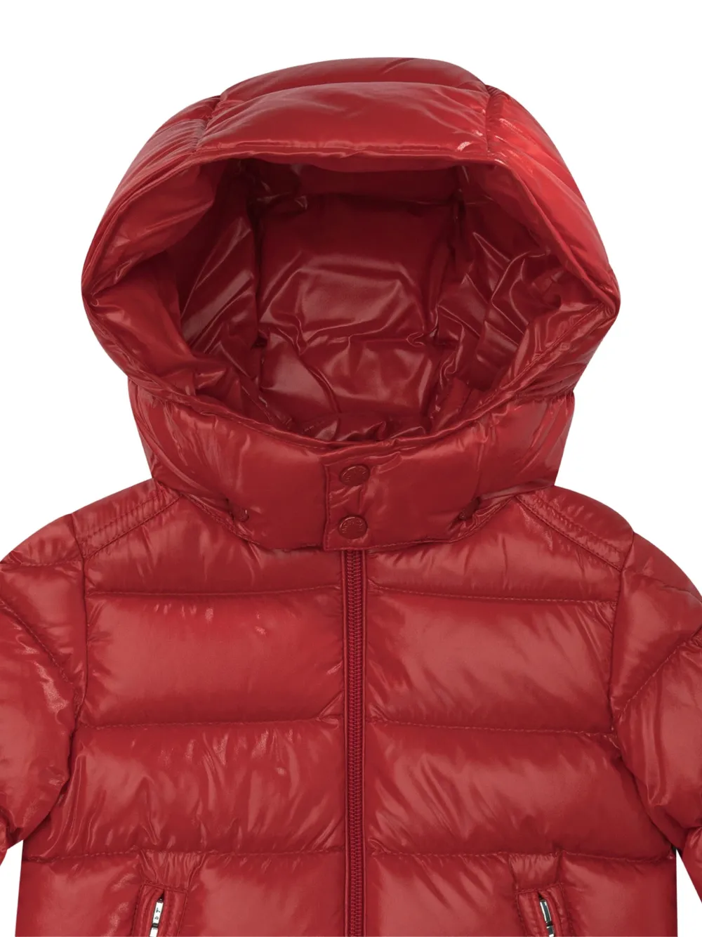 Moncler Enfant Maya hooded padded coat Rood
