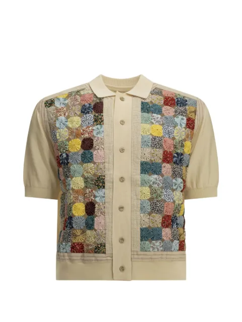 KAPITAL patchwork polo shirt