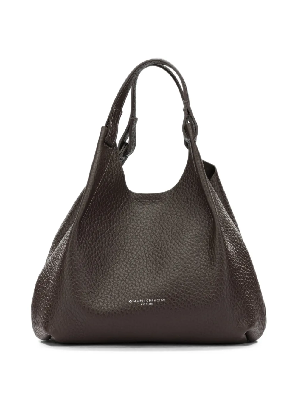 GIANNI CHIARINI medium Dua leather tote bag Bruin