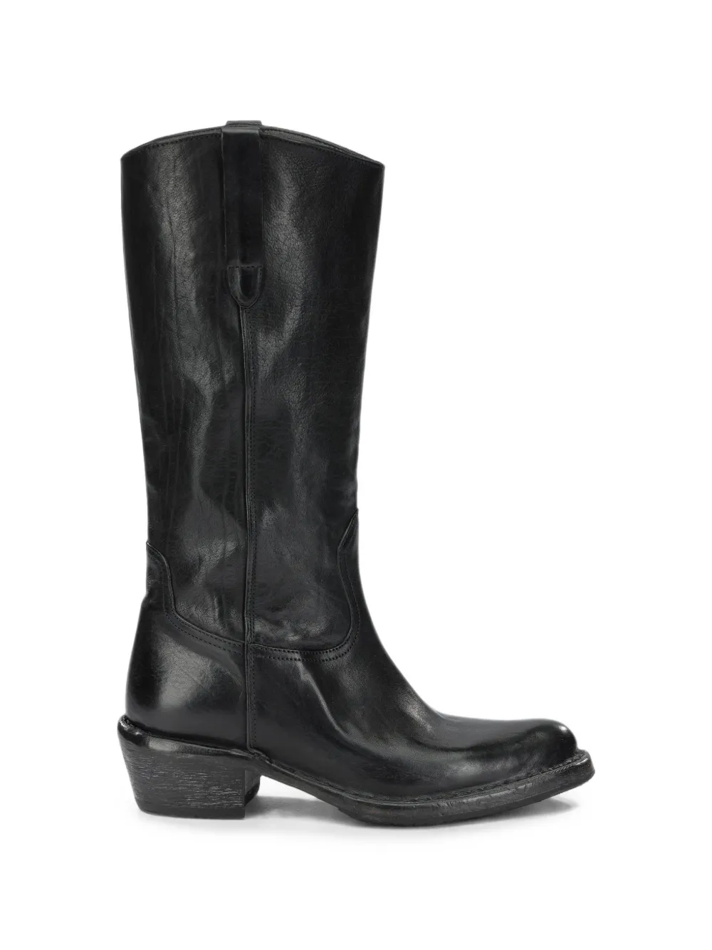 Moma Dallas knee-high boots Zwart