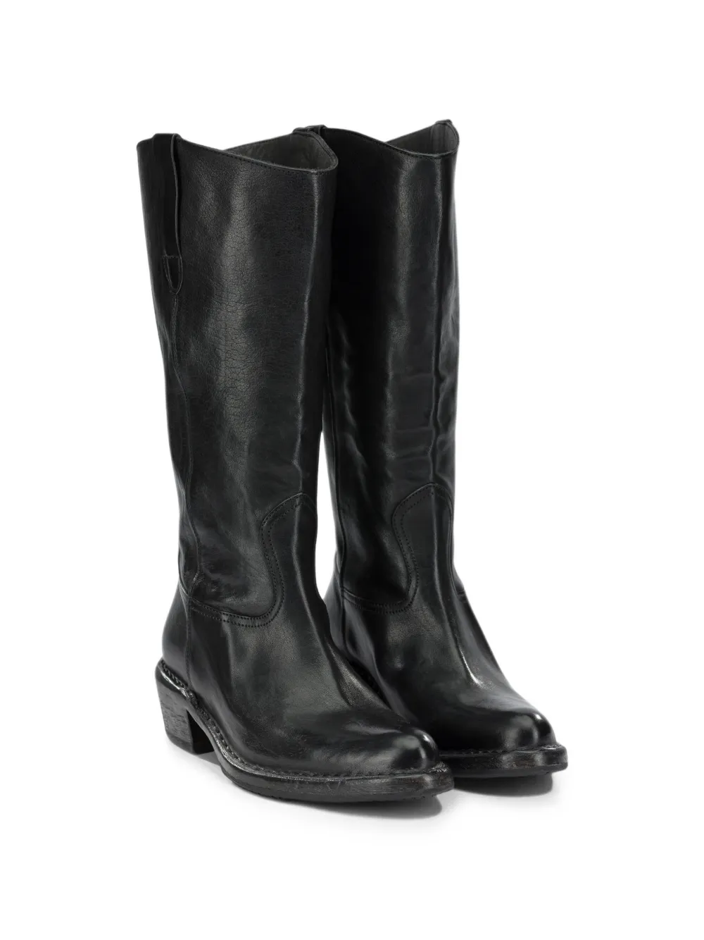 Moma Dallas knee-high boots Zwart