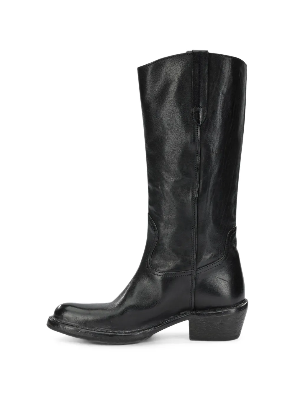 Moma Dallas knee-high boots Zwart
