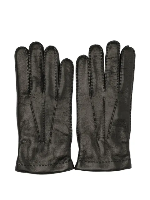 Restelli stitch-detail leather gloves
