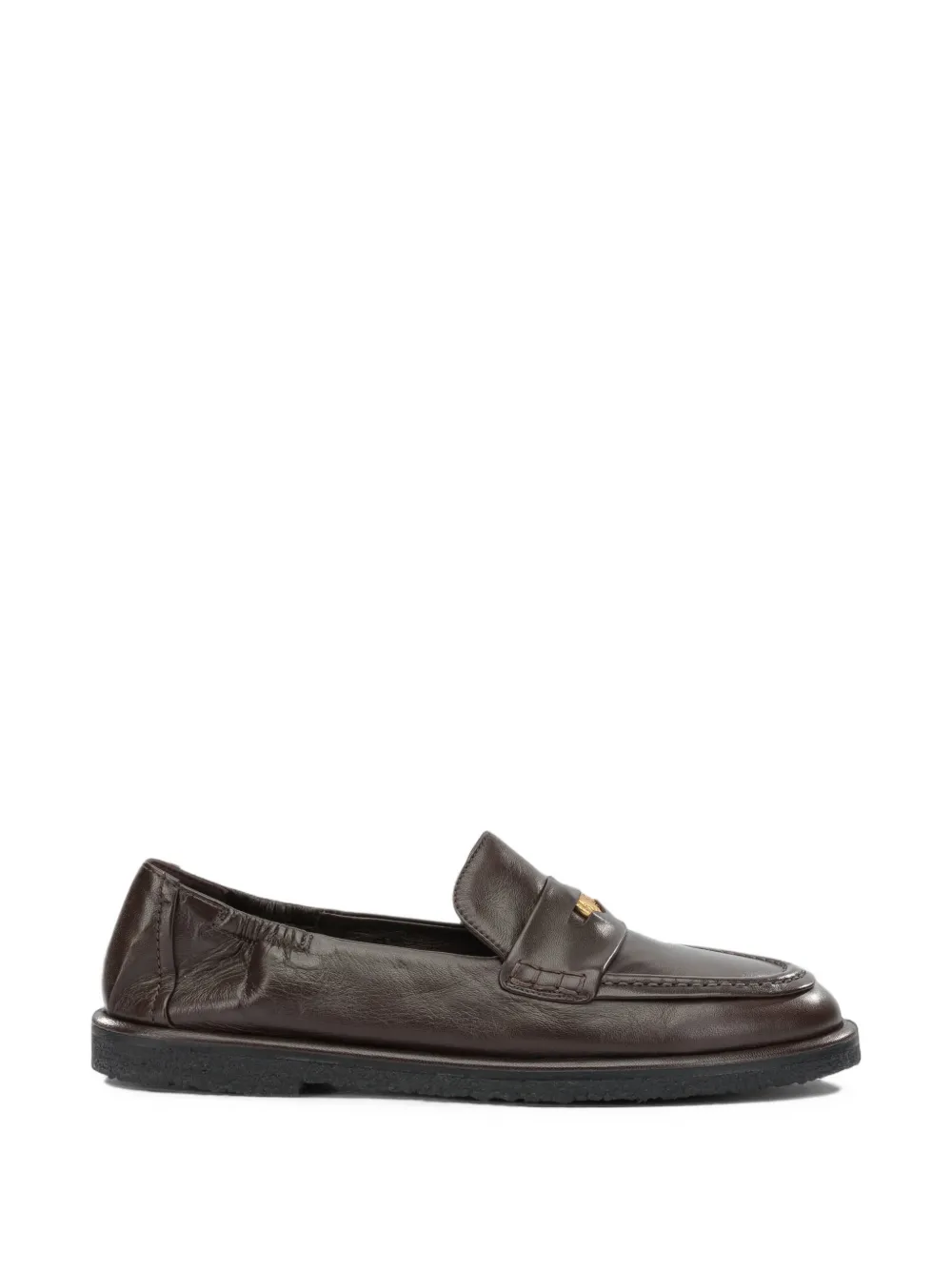 Pomme D´Or logo-plaque leather loafers - Marrone