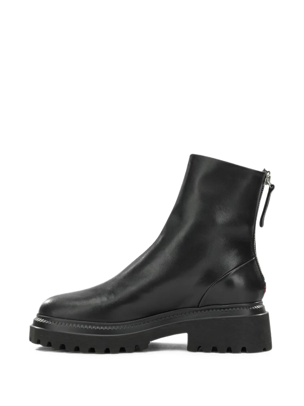 Halmanera chunky leather boots Zwart