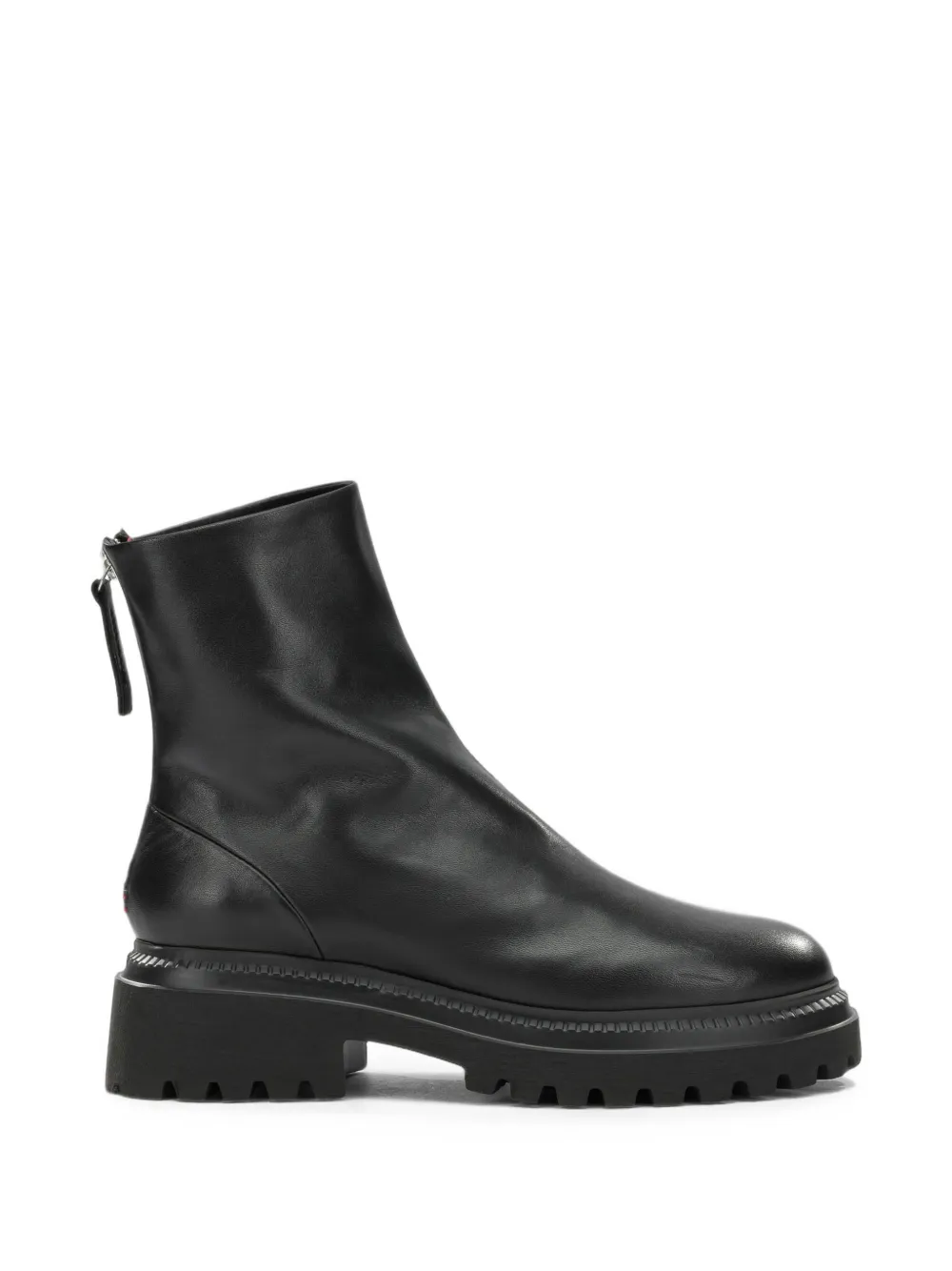 Halmanera chunky leather boots Zwart
