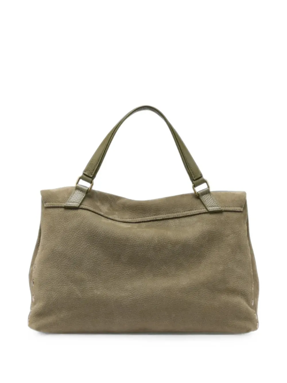 Zanellato Medium Postina leren shopper verfraaid met studs Groen