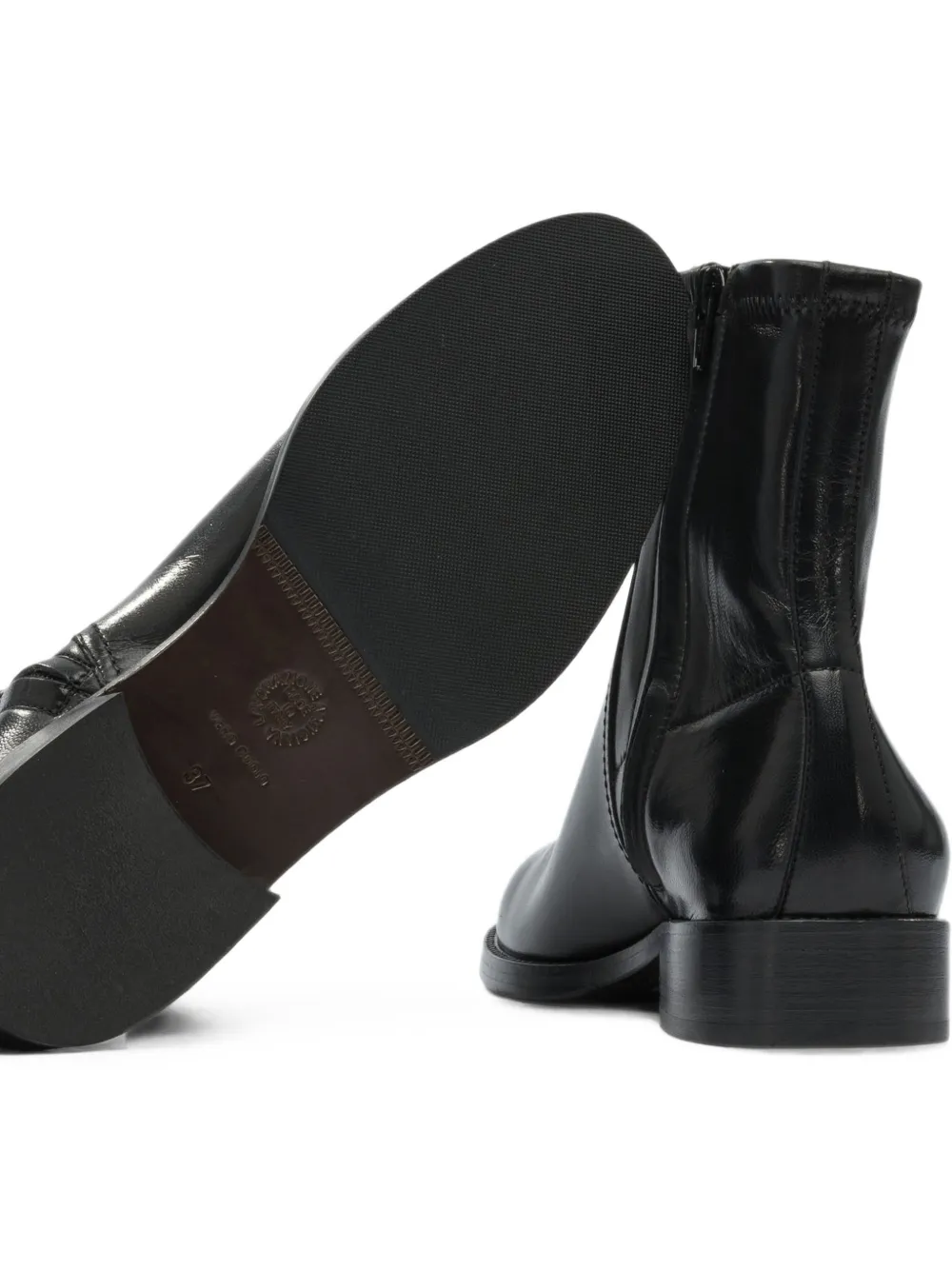 Maretto leather ankle boots Zwart