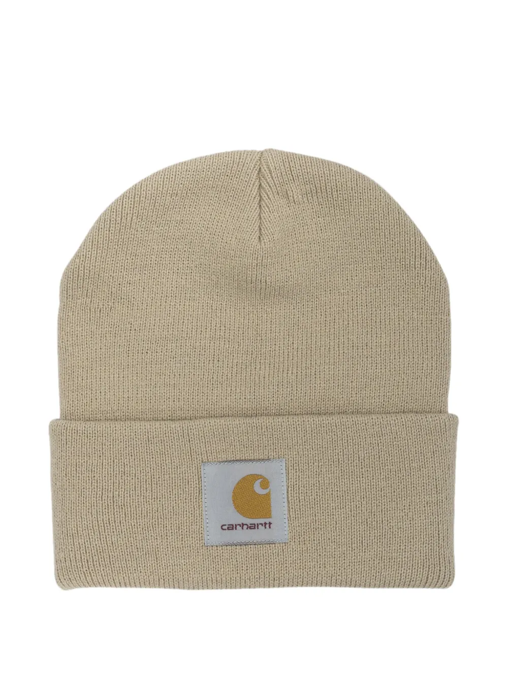 Carhartt WIP logo-patch ribbed-knit beanie hat - Toni neutri