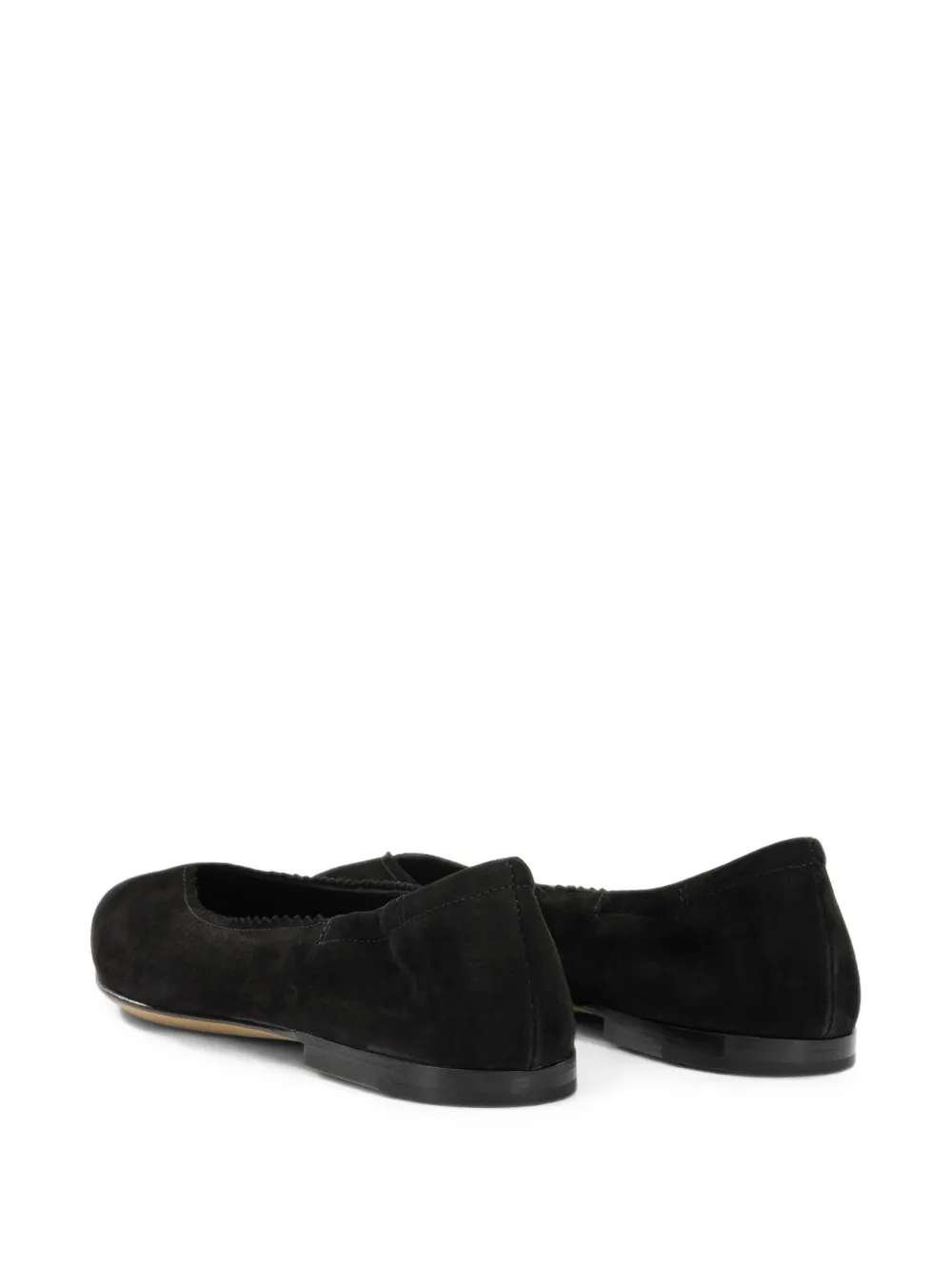 Pomme D´Or suede pointed-toe ballet flats Zwart