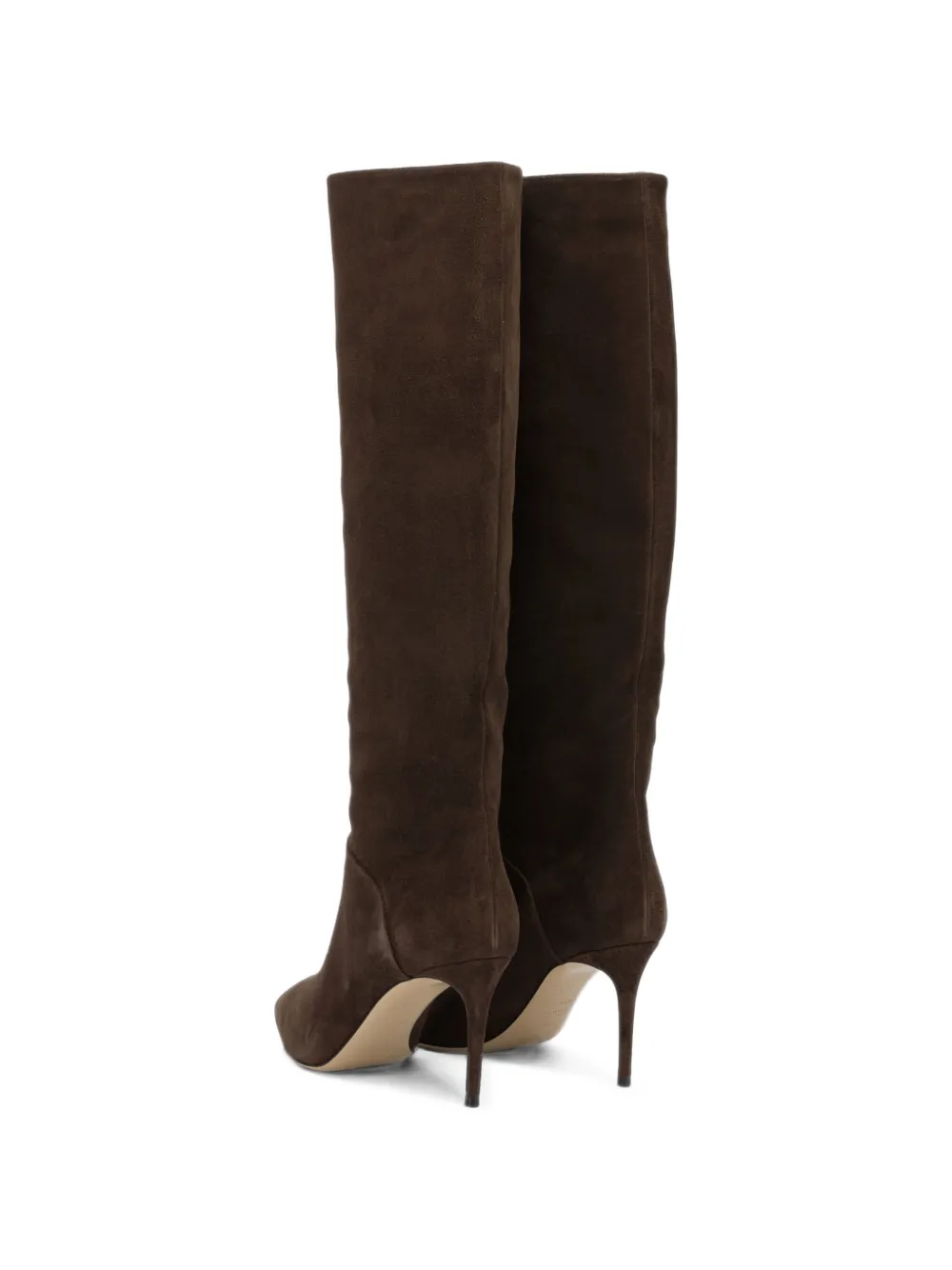 Casadei Blade suede pointed-toe boots Bruin