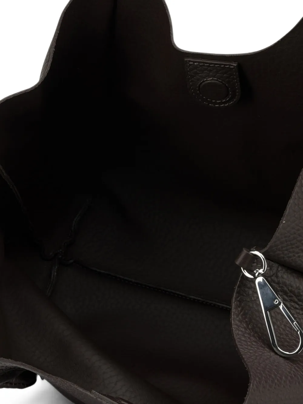 GIANNI CHIARINI Grote Dua shopper van leer met textuur Bruin