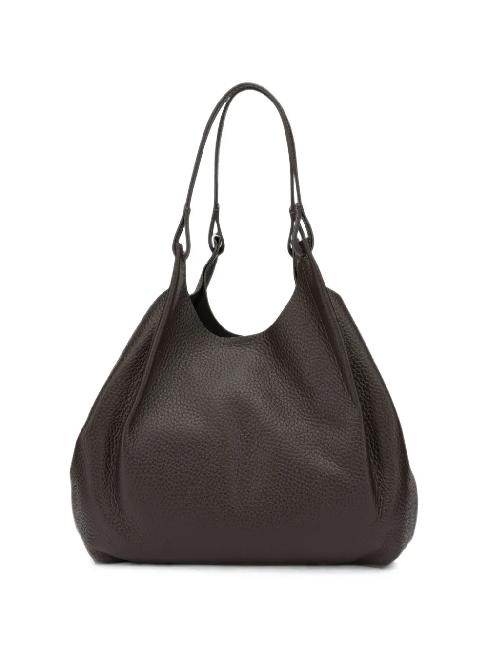 GIANNI CHIARINI Grote Dua shopper van leer met textuur Bruin