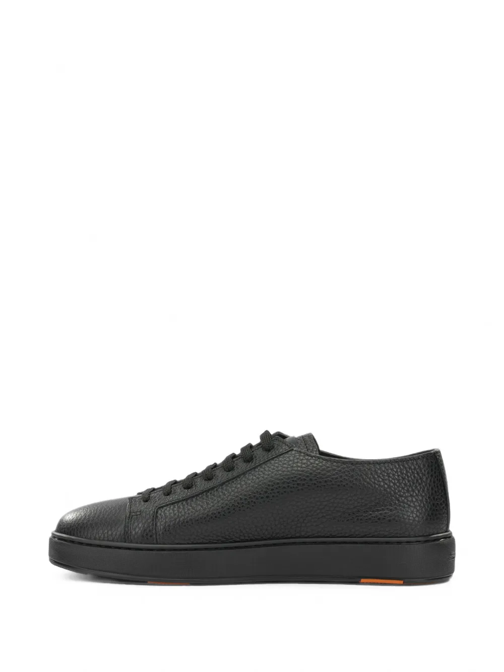 Santoni grained leather sneakers Zwart
