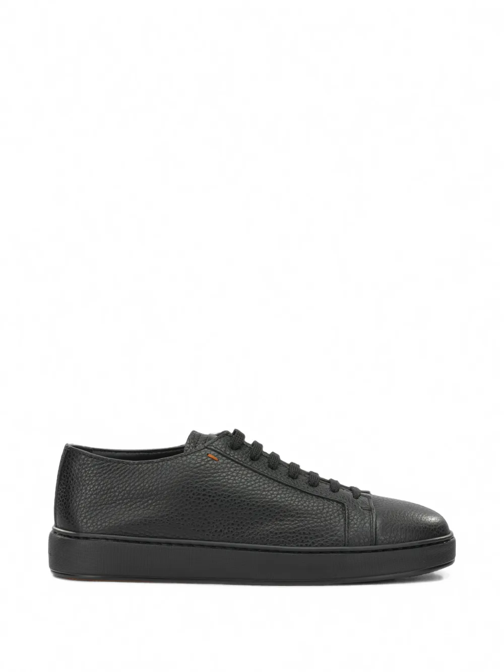 Santoni grained leather sneakers Zwart