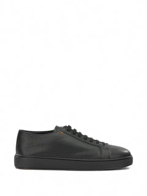 Santoni grained leather sneakers