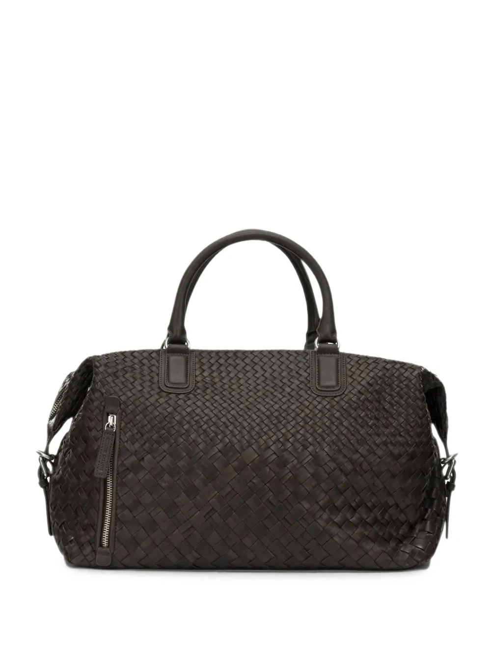 Officine Creative Armor 019 woven leather tote bag - Marrone