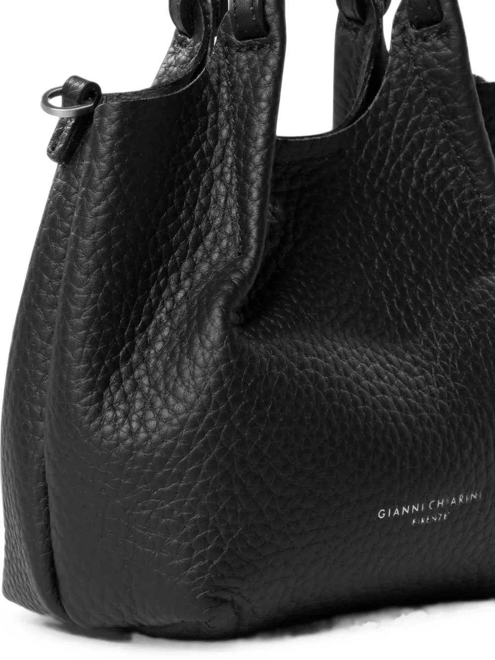 GIANNI CHIARINI Kleine Dua shopper van leer met textuur Zwart