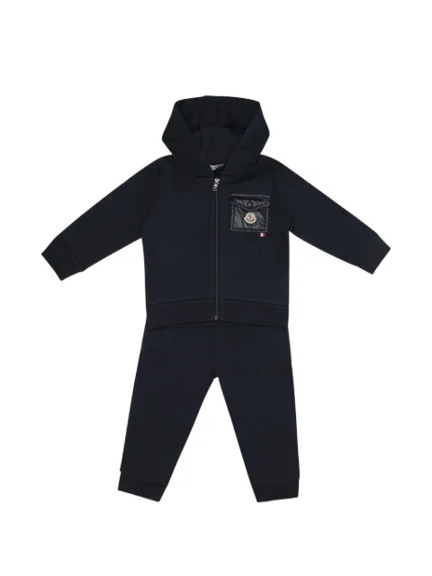 Moncler Enfant logo-patch hooded tracksuit set