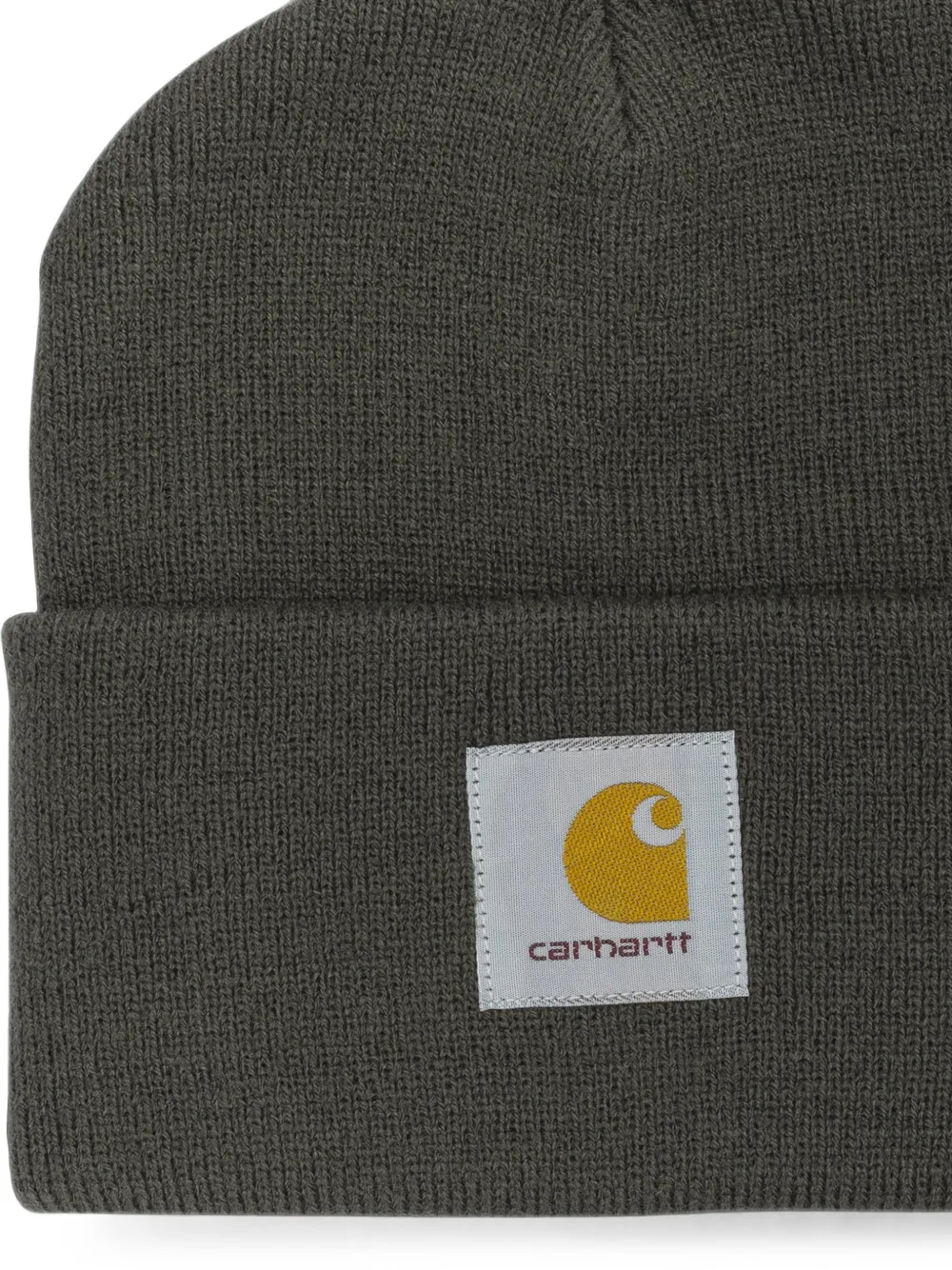 Carhartt WIP Geribbelde muts met logopatch Grijs