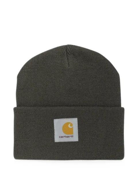 Carhartt WIP logo-patch ribbed beanie hat