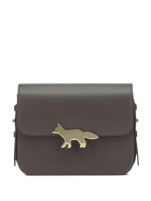 Maison Kitsuné Edie fox-plaque leather messenger bag