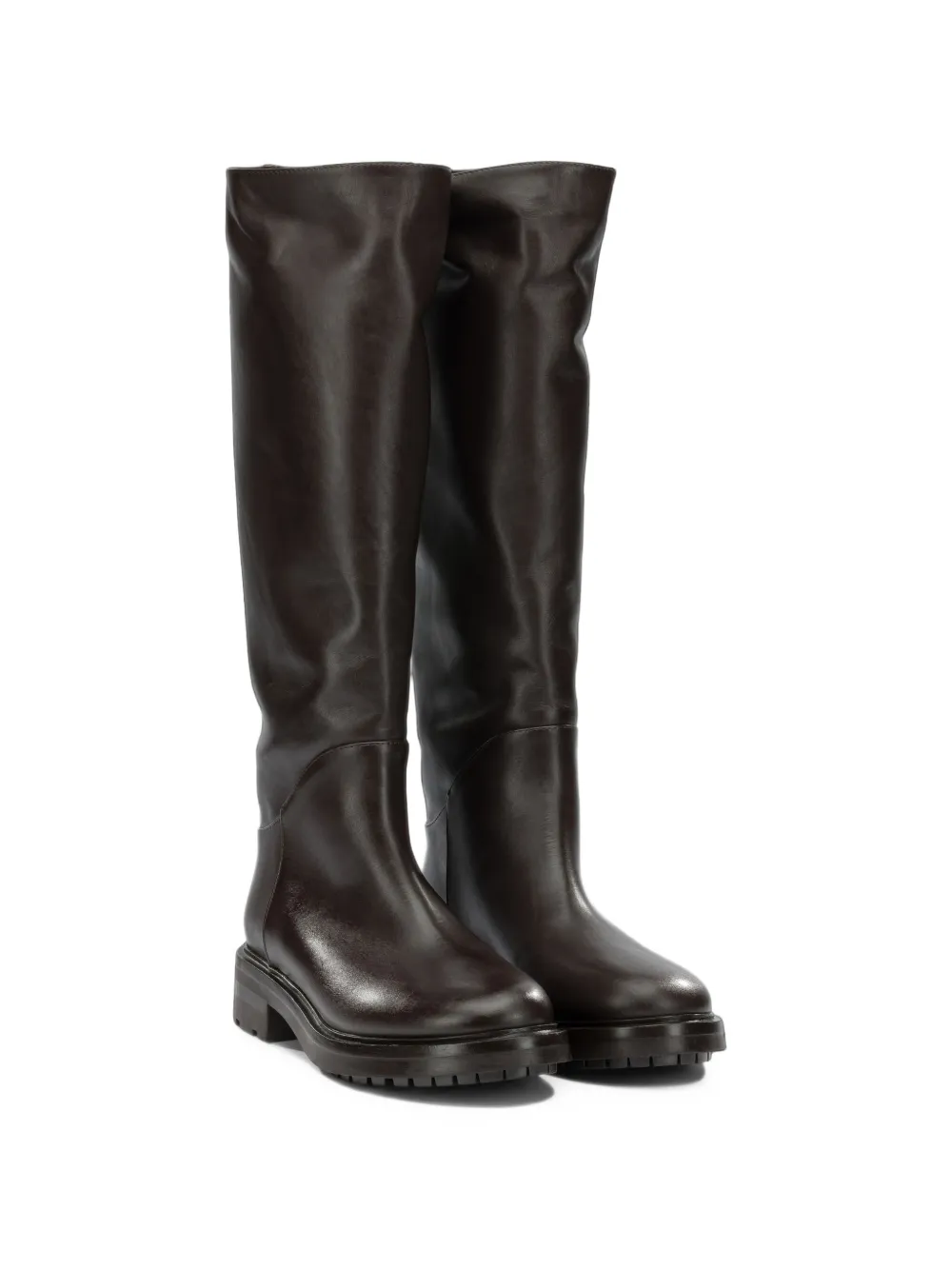 strategia shoes leather knee-high boots Bruin