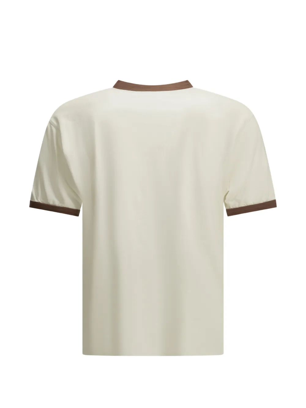 KAPITAL Ringer T-shirt met beer-print Wit