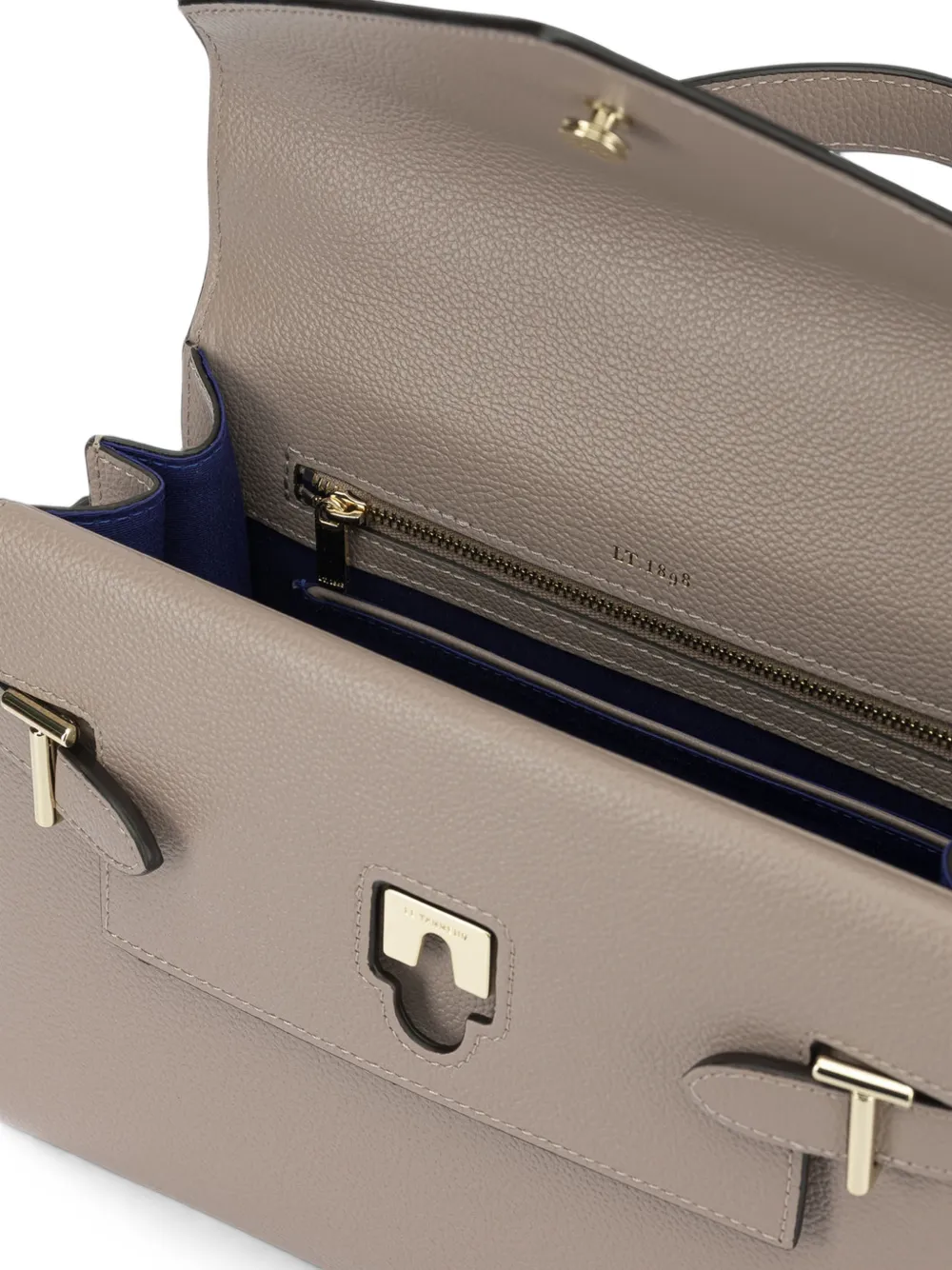 Le Tanneur medium EmilieT-bar envelope-flap tote bag Beige
